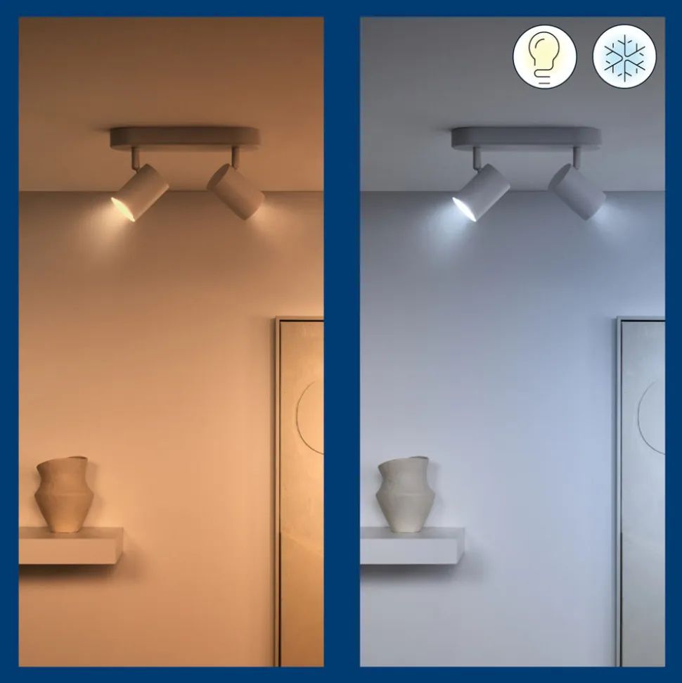 WiZ Slimme LED-Opbouwspot Draaibaar 5W Warm tot Koelwit Licht Imageo Wit 2st