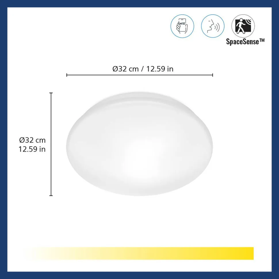 WiZ Slimme LED-Plafondlamp 17W Warmwit Licht Adria Wit