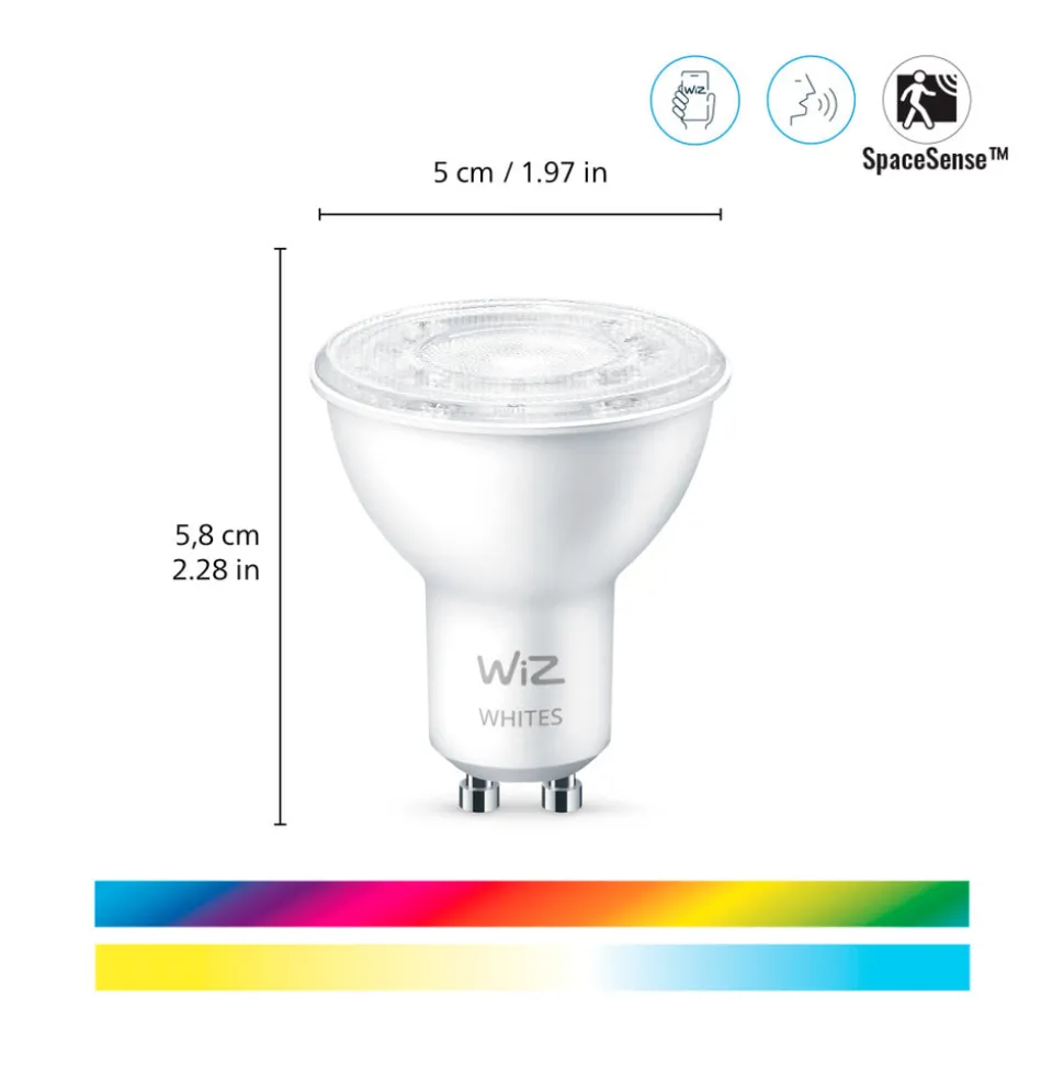 WiZ Slimme LED-Spot GU10 50W Gekleurd Licht Mat