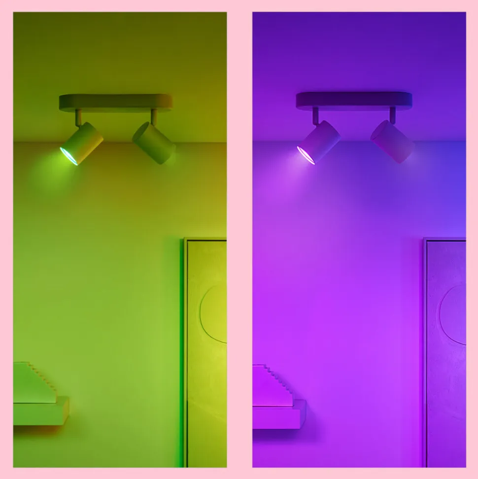 WiZ Slimme LED-Spot GU10 50W Gekleurd Licht Mat 2st