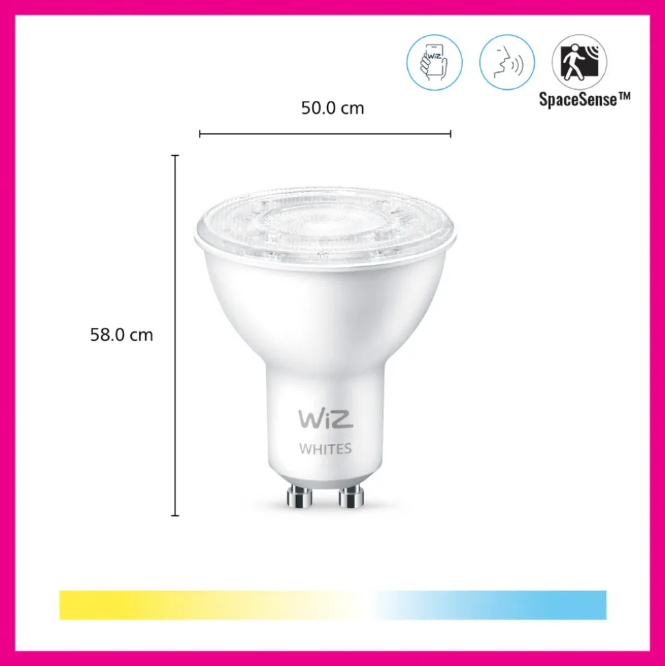 WiZ Slimme LED-Spot GU10 50W Gekleurd Licht Mat 2st