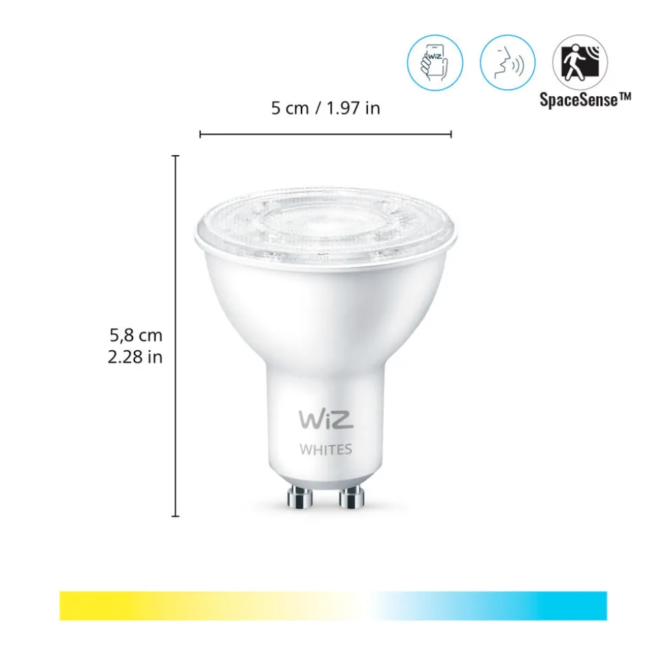 WiZ Slimme LED-Spot GU10 50W Wit Licht Mat