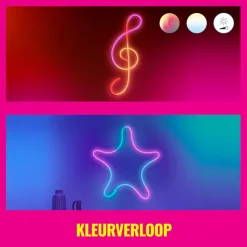 WiZ Slimme LED-Strip Neon Gekleurd en Wit Licht Inclusief Adapter 12V 3m