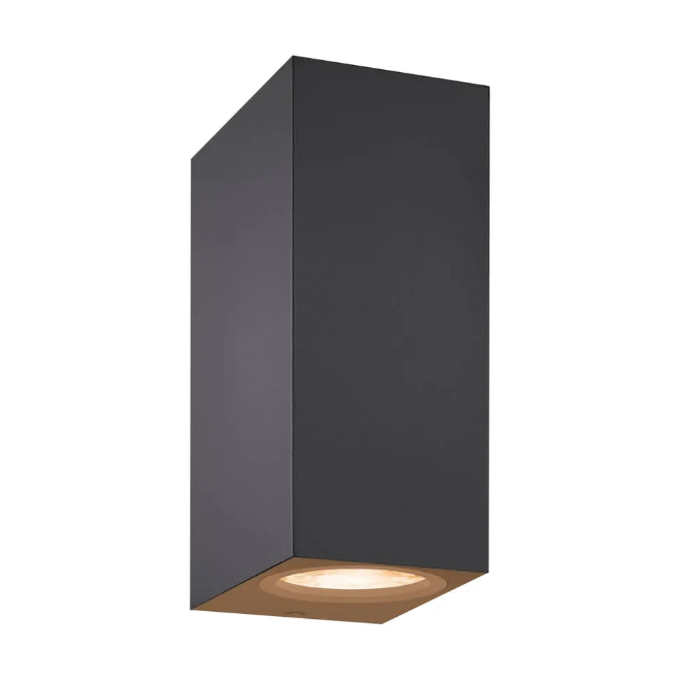 WiZ Slimme LED-Wandlamp Up and Down GU10 5W Gekleurd en Wit Licht Zwart 2st