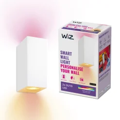 WiZ Slimme LED-Wandlamp Up and Down GU10 5W Gekleurd en Wit Licht Wit 2st
