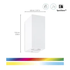 WiZ Slimme LED-Wandlamp Up and Down GU10 5W Gekleurd en Wit Licht Wit 2st