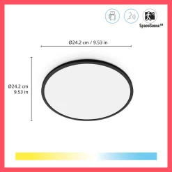 WiZ Superslim LED-Plafondlamp 14W Warm tot Koelwit Licht Zwart