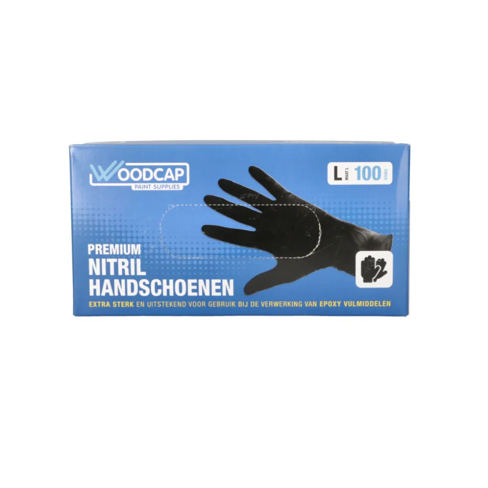 Woodcap Nitril Handschoenen L 100st