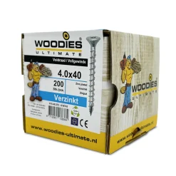 Woodies Ultimate Universele Schroef Verzinkt VK Voldraad T20 200st