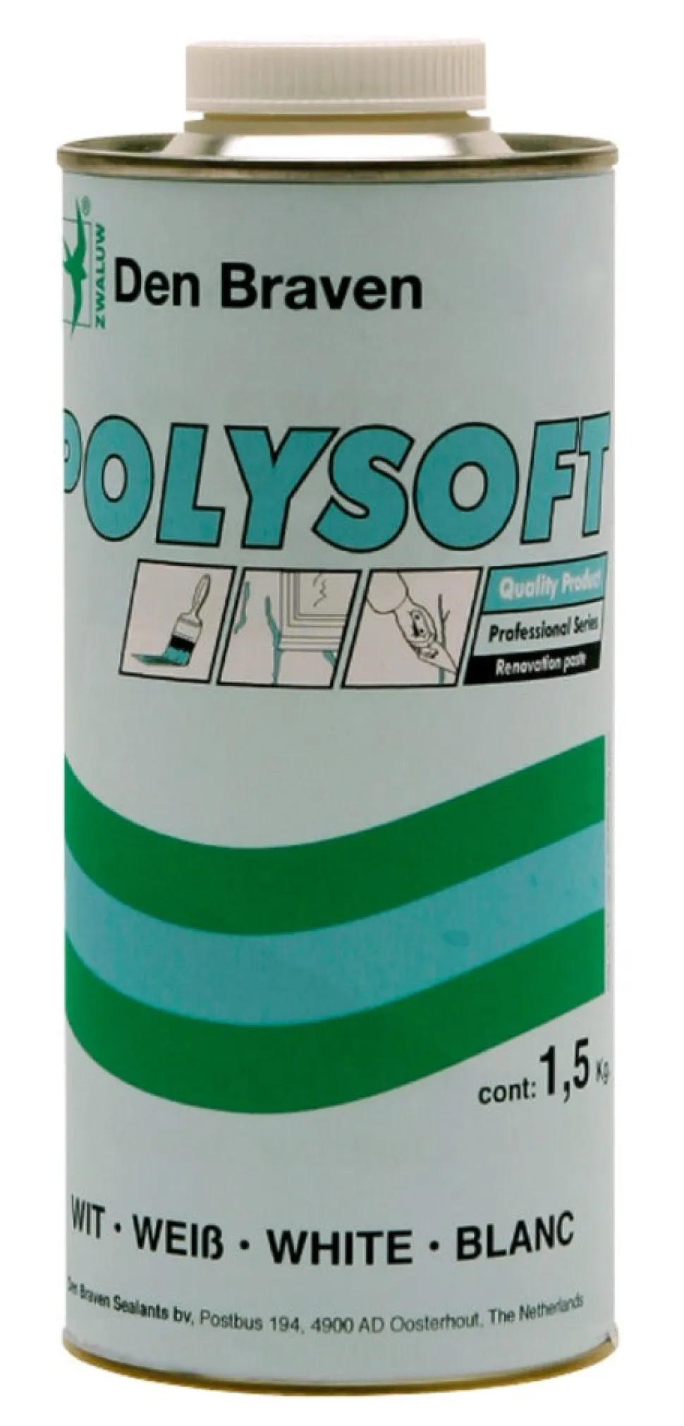 Zwaluw Polysoft Flexible Plamuur 1,5kg